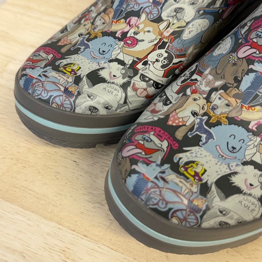 Skechers BOBS for Dogs Rain Boots Multi Color Dog Print 113154 GYMT Womens 7 - Picture 8 of 16